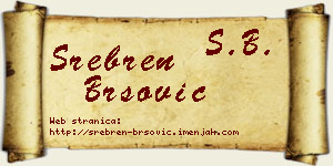 Srebren Bršović vizit kartica